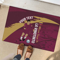 Custom Venezuela Football Rubber Doormat Mano Tengo Fe La Vinotinto