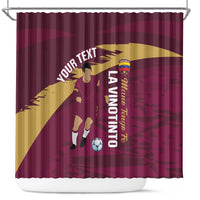 Custom Venezuela Football Shower Curtain Mano Tengo Fe La Vinotinto
