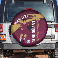Custom Venezuela Football Spare Tire Cover Mano Tengo Fe La Vinotinto