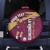 Custom Venezuela Football Spare Tire Cover Mano Tengo Fe La Vinotinto