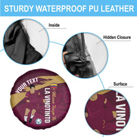 Custom Venezuela Football Spare Tire Cover Mano Tengo Fe La Vinotinto