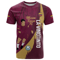 Custom Venezuela Football T Shirt Mano Tengo Fe La Vinotinto