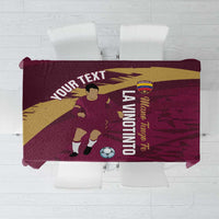 Custom Venezuela Football Tablecloth Mano Tengo Fe La Vinotinto