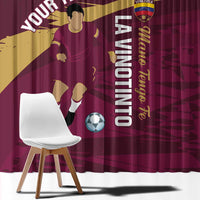 Custom Venezuela Football Window Curtain Mano Tengo Fe La Vinotinto