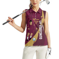 Custom Venezuela Football Women Sleeveless Polo Shirt Mano Tengo Fe La Vinotinto