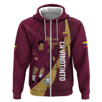 Custom Venezuela Football Zip Hoodie Mano Tengo Fe La Vinotinto