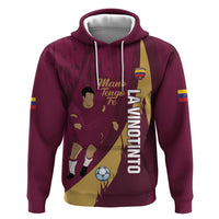 Custom Venezuela Football Zip Hoodie Mano Tengo Fe La Vinotinto