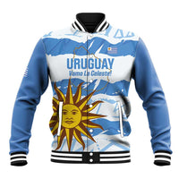 Custom Uruguay Football Baseball Jacket Vamo La Celeste