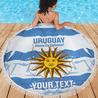 Custom Uruguay Football Beach Blanket Vamo La Celeste
