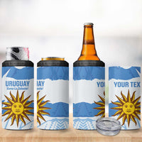Custom Uruguay Football 4 in 1 Can Cooler Tumbler Vamo La Celeste