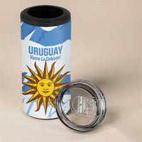 Custom Uruguay Football 4 in 1 Can Cooler Tumbler Vamo La Celeste