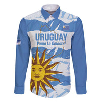 Custom Uruguay Football Family Matching Puletasi and Hawaiian Shirt Vamo La Celeste