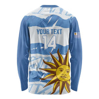 Custom Uruguay Football Long Sleeve Shirt Vamo La Celeste