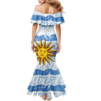 Custom Uruguay Football Mermaid Dress Vamo La Celeste