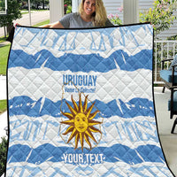Custom Uruguay Football Quilt Vamo La Celeste