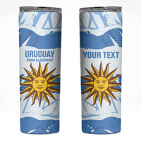 Custom Uruguay Football Skinny Tumbler Vamo La Celeste
