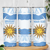 Custom Uruguay Football Skinny Tumbler Vamo La Celeste