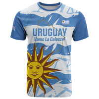 Custom Uruguay Football T Shirt Vamo La Celeste