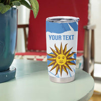 Custom Uruguay Football Tumbler Cup Vamo La Celeste