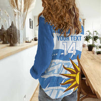 Custom Uruguay Football Women Casual Shirt Vamo La Celeste