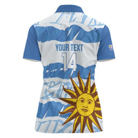 Custom Uruguay Football Women Polo Shirt Vamo La Celeste