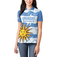 Custom Uruguay Football Women Polo Shirt Vamo La Celeste