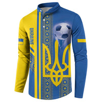 Custom Ukraine Football Button Sweatshirt Go Blue And Yellow Folk Pattern