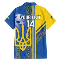 Custom Ukraine Football Family Matching Tank Maxi Dress and Hawaiian Shirt Go Blue And Yellow Folk Pattern