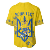Personalised Ukraine Football Baseball Jersey Glory to Ukrainian