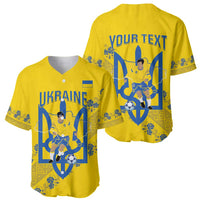 Personalised Ukraine Football Baseball Jersey Glory to Ukrainian