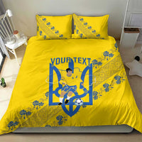 Personalised Ukraine Football Bedding Set Glory to Ukrainian