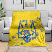 Personalised Ukraine Football Blanket Glory to Ukrainian