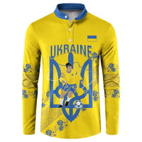 Personalised Ukraine Football Button Sweatshirt Glory to Ukrainian