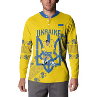 Personalised Ukraine Football Button Sweatshirt Glory to Ukrainian