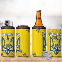 Personalised Ukraine Football 4 in 1 Can Cooler Tumbler Glory to Ukrainian