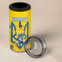 Personalised Ukraine Football 4 in 1 Can Cooler Tumbler Glory to Ukrainian