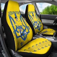 Personalised Ukraine Football Car Seat Cover Glory to Ukrainian