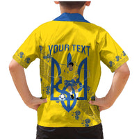 Personalised Ukraine Football Family Matching Mermaid Dress and Hawaiian Shirt Glory to Ukrainian