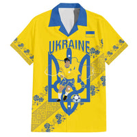 Personalised Ukraine Football Family Matching Puletasi and Hawaiian Shirt Glory to Ukrainian