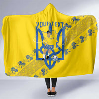 Personalised Ukraine Football Hooded Blanket Glory to Ukrainian