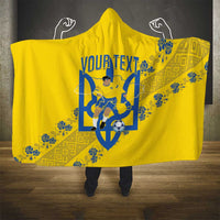 Personalised Ukraine Football Hooded Blanket Glory to Ukrainian