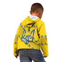 Personalised Ukraine Football Kid Hoodie Glory to Ukrainian