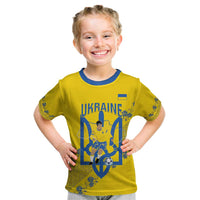 Personalised Ukraine Football Kid T Shirt Glory to Ukrainian