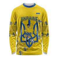 Personalised Ukraine Football Long Sleeve Shirt Glory to Ukrainian