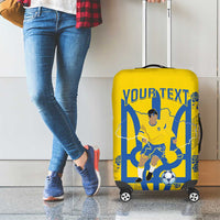Personalised Ukraine Football Luggage Cover Glory to Ukrainian
