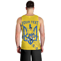 Personalised Ukraine Football Men Tank Top Glory to Ukrainian