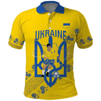 Personalised Ukraine Football Polo Shirt Glory to Ukrainian