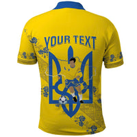 Personalised Ukraine Football Polo Shirt Glory to Ukrainian