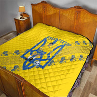 Personalised Ukraine Football Quilt Glory to Ukrainian