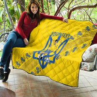 Personalised Ukraine Football Quilt Glory to Ukrainian
